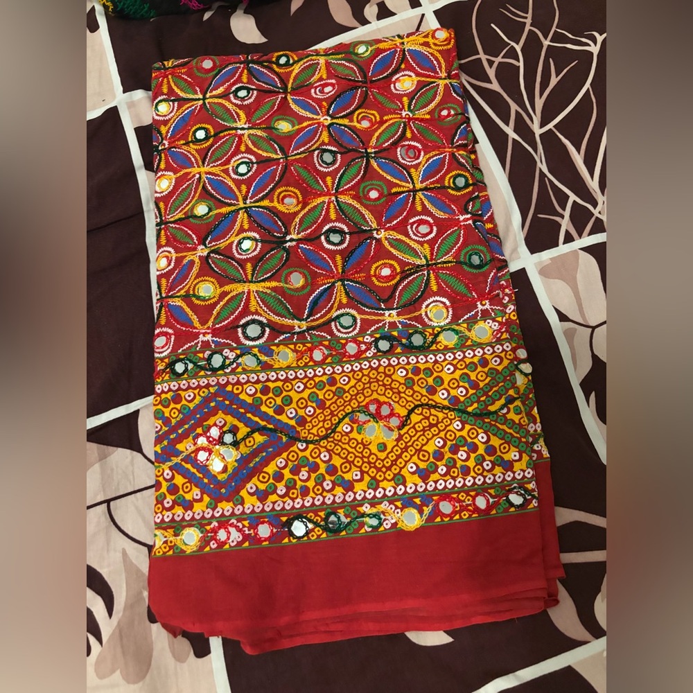 indian cotton  Embroidered design dupatta